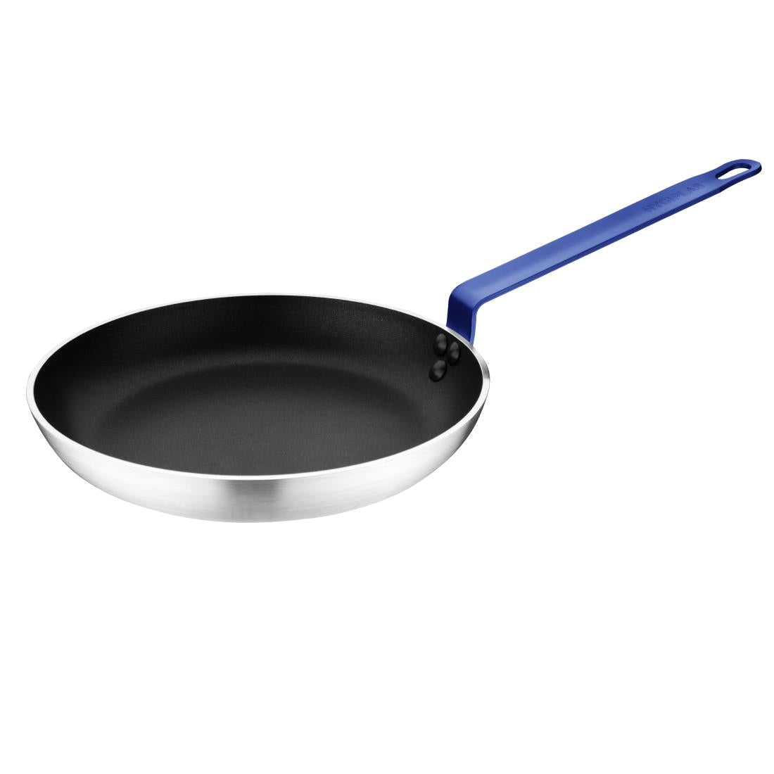 Hygiplas Frypan Aluminium Non-stick Teflon Platinum Plus Blue Handle - 280x45mm