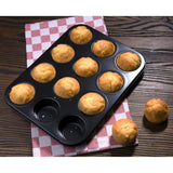 Vogue Non Stick Muffin Tray 12 Cup - 350x270x30mm 13 3/4x10 1/2x1"