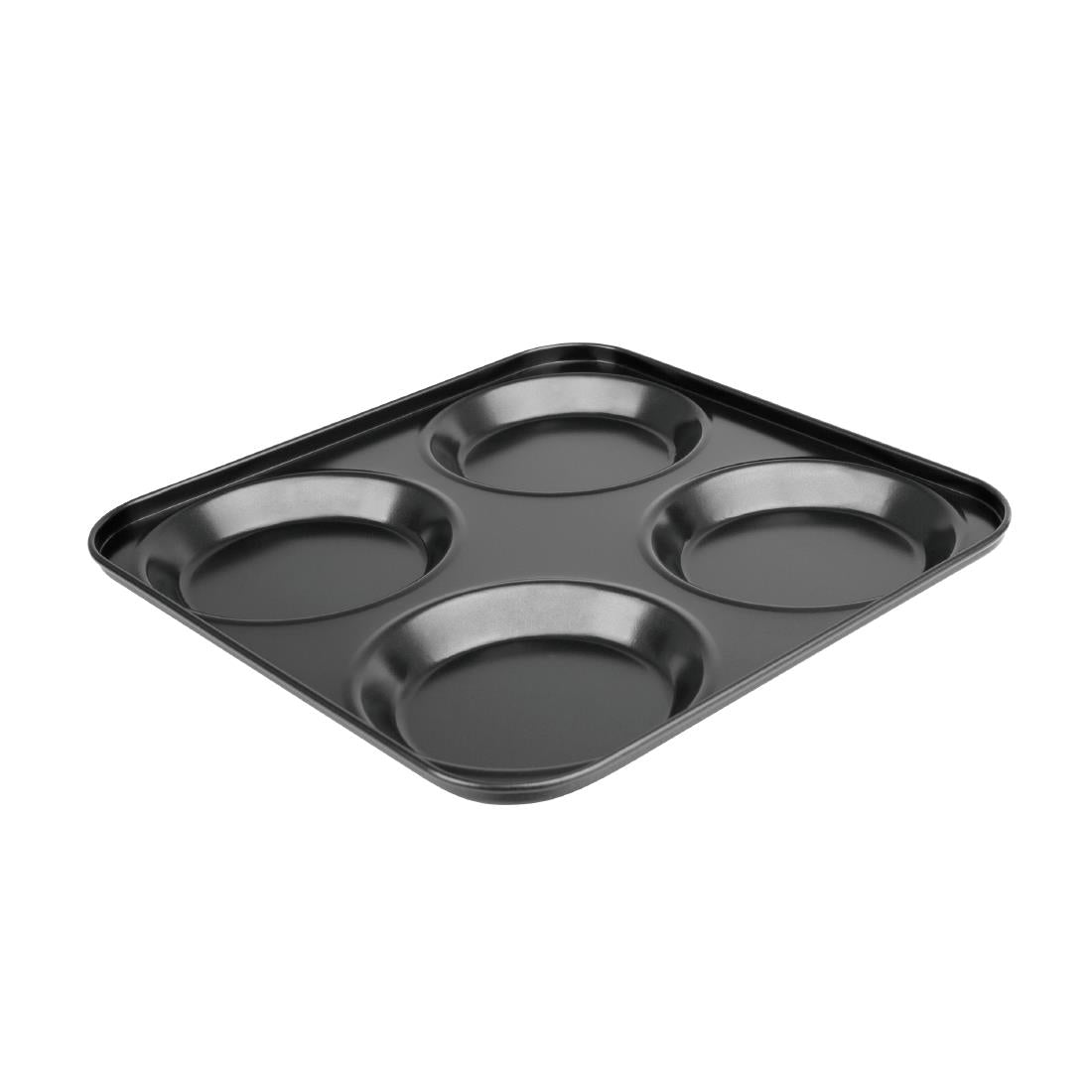 Vogue Non Stick Yorkshire Pudding Tray 4 Cup - 235x235x23mm 9 1/4x9 1/4x1"