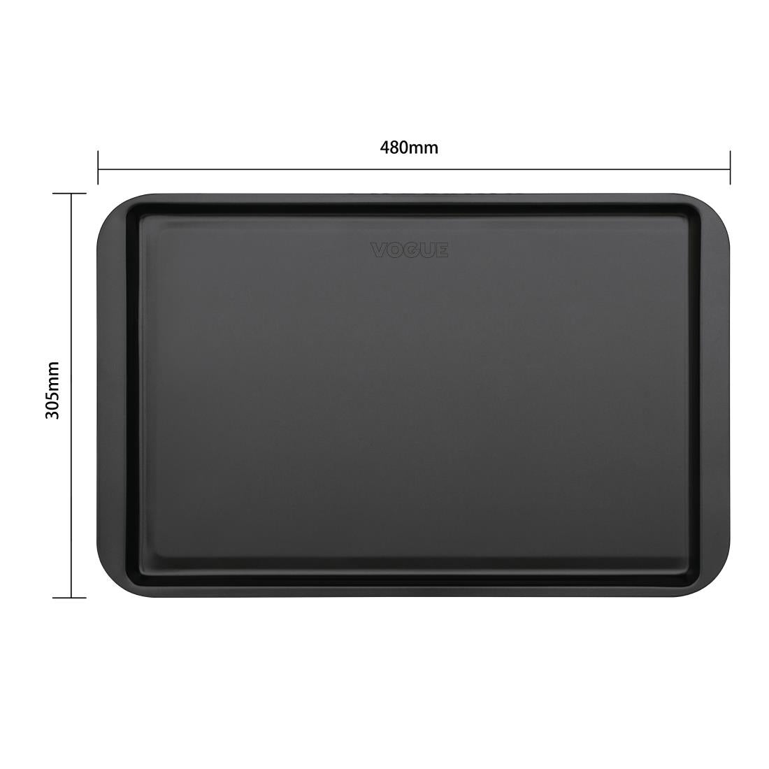 Vogue Baking Tray Non Stick St/St - 480x305x25mm 19x12x1"