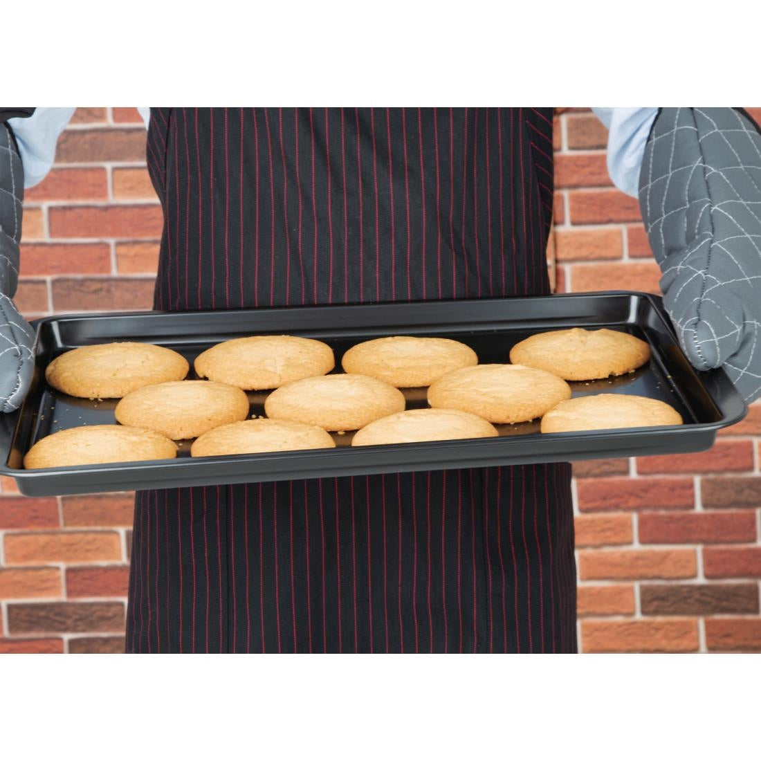 Vogue Baking Tray Non Stick St/St - 480x305x25mm 19x12x1"