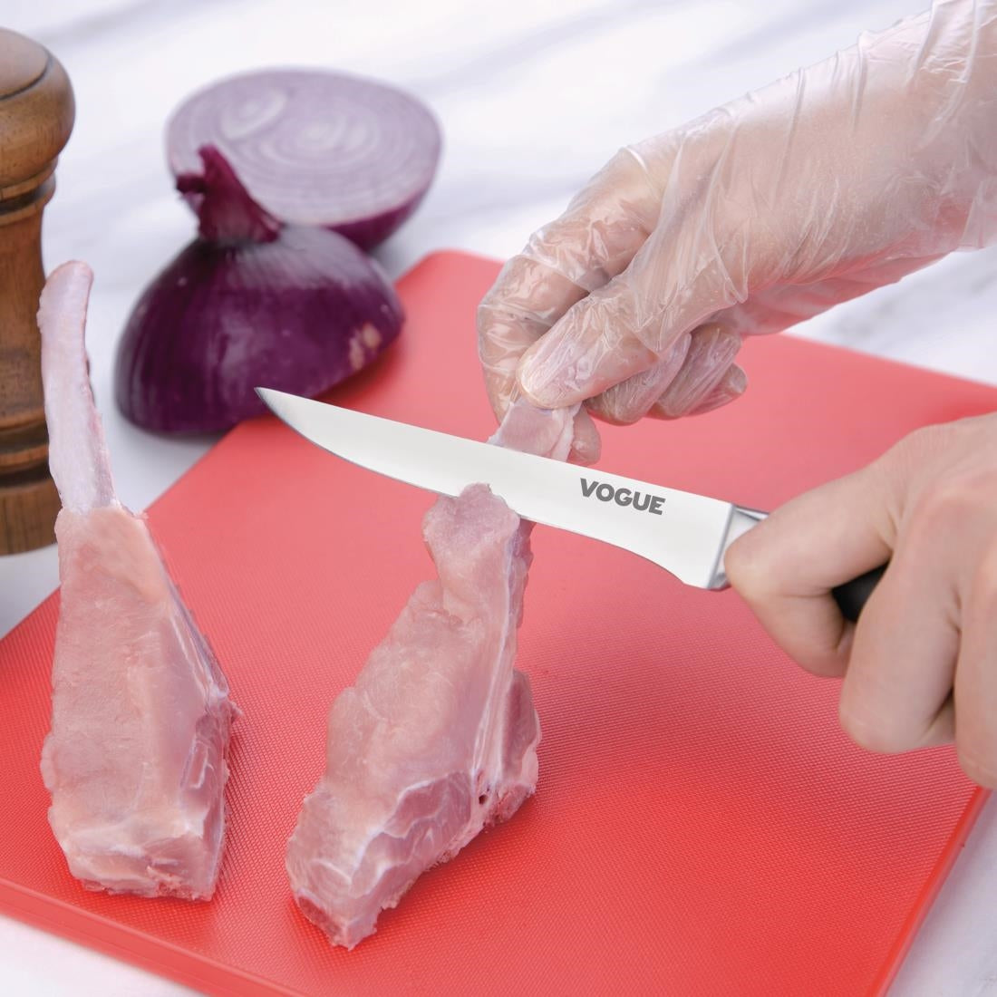 Vogue Soft Grip Boning Knife St/St - 130mm 5"