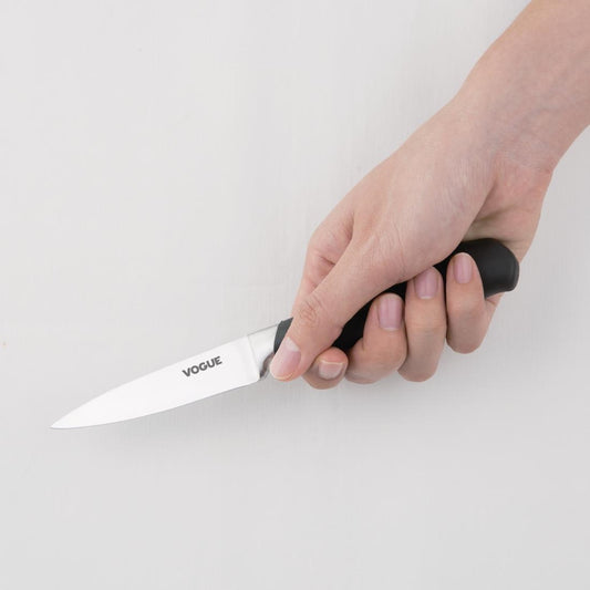 Vogue Soft Grip Paring Knife St/St - 90mm 3 1/2"