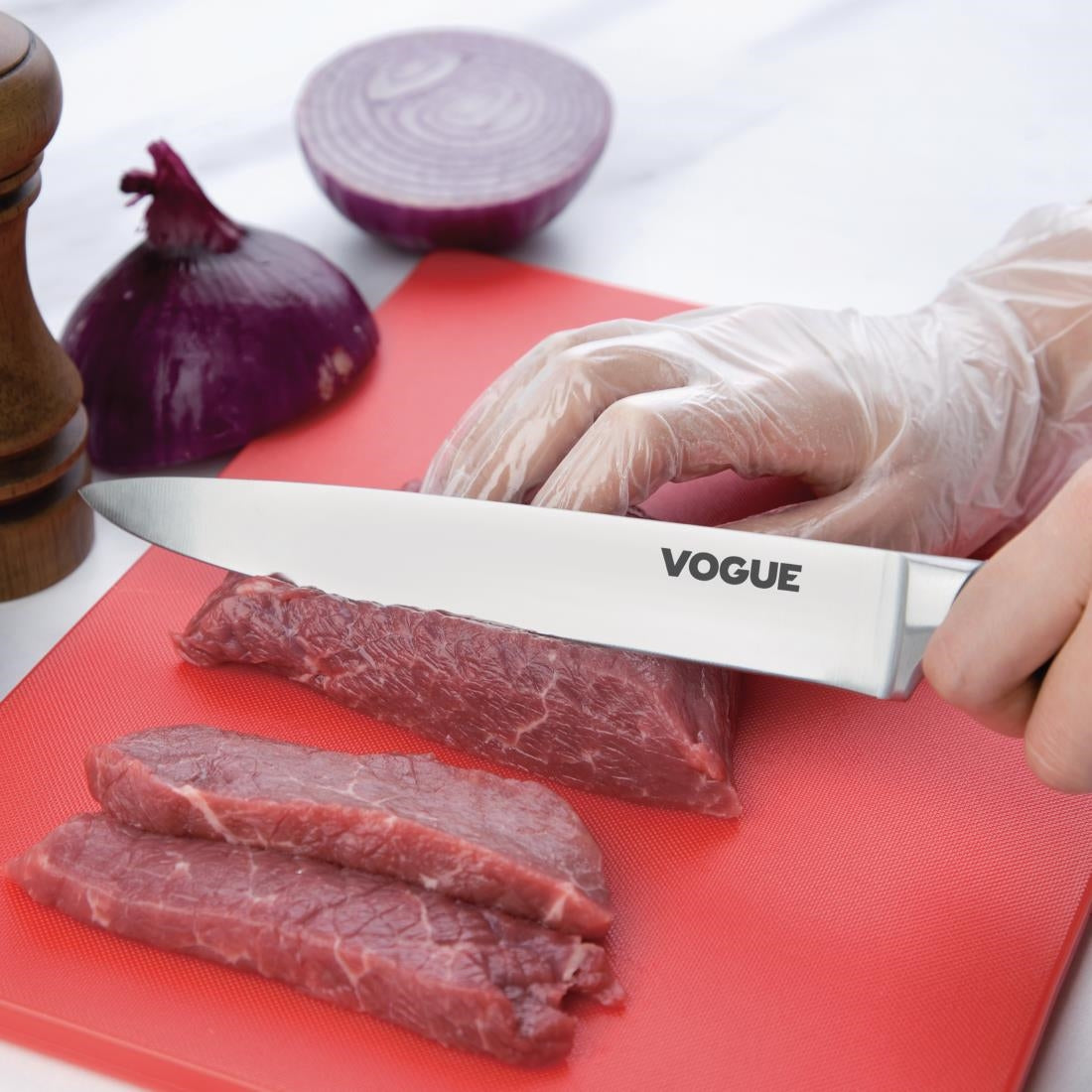 Vogue Soft Grip Carving Knife St/St - 200mm 8"