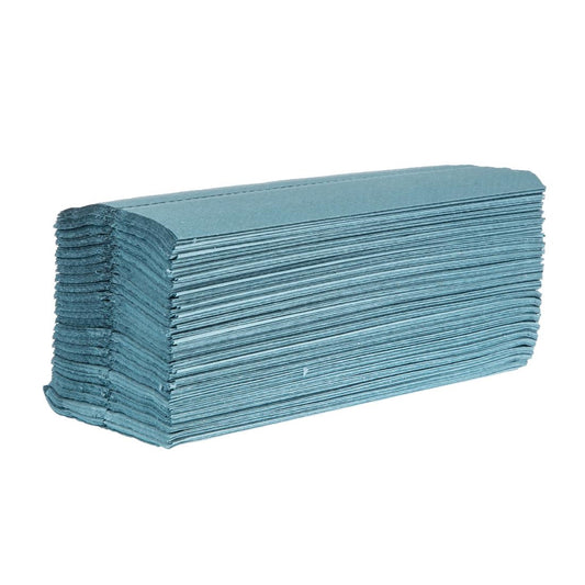 Jantex Blue C-Fold Hand Towel 1ply (Pack 12 x 220 sheets)