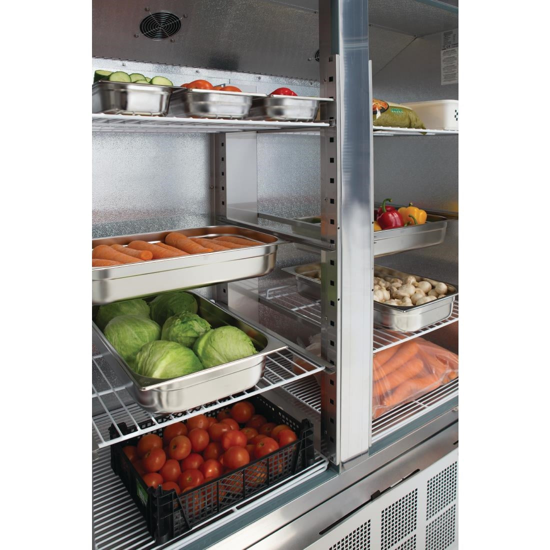 Polar G-Series Double Door Slimline Fridge - 960Ltr