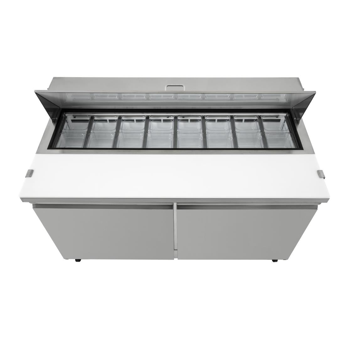 Polar U-Series Double Door Prep Counter Fridge - 527Ltr