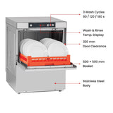 Asber Tech Line Underbench Dishwasher - GE-500BDD