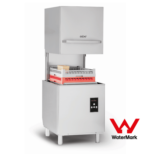Ex-Showroom: Asber Tech Line Pass-through Hood Type Dishwasher - GE-H500DD-NSW2185
