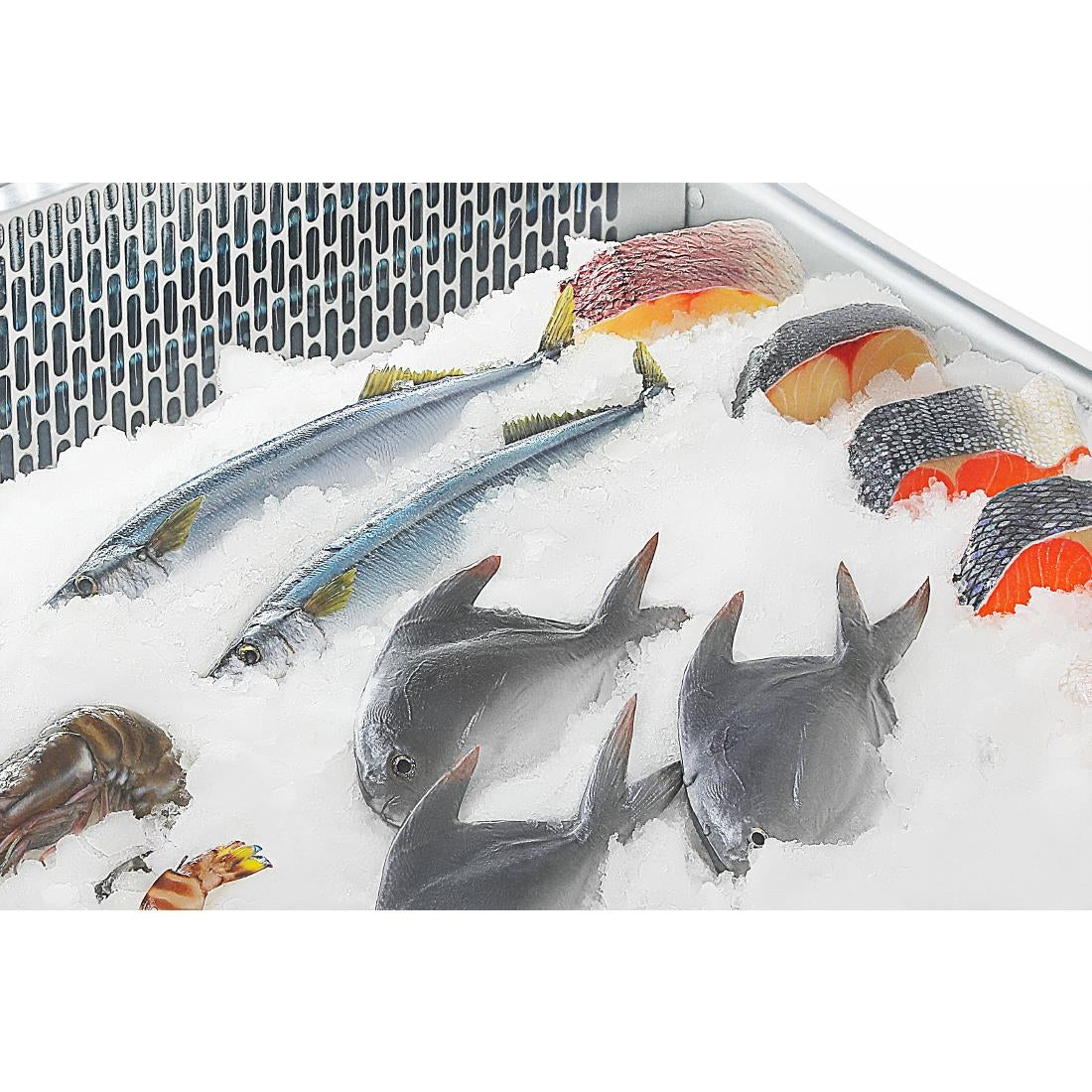 Polar Counter Top Serve Over Fish Display Unit White - 915mm