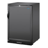 Polar G-Series Back Bar Cooler with Single Solid Hinged Door Black - 850mm