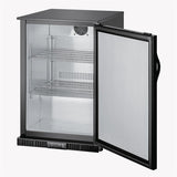 Polar G-Series Back Bar Cooler with Single Solid Hinged Door Black - 850mm