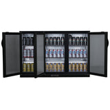 Polar G-Series Back Bar Cooler with Triple Solid Hinged Doors Black - 850mm