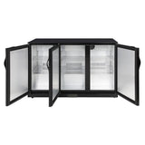 Polar G-Series Back Bar Cooler with Triple Solid Hinged Doors Black - 850mm