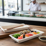 PakMax 6.5"*4.5"*0.8" Sugarcane Sushi Tray - ST-08