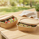 PakMax 750ML Kraft Paper Rectangular Bowl - KPRB-650-120