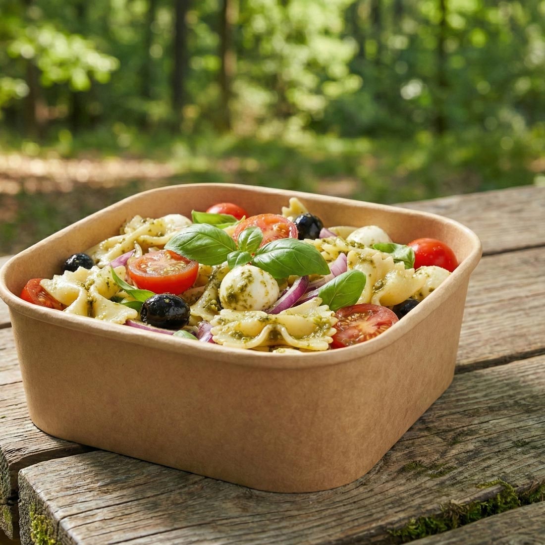 PakMax 880ML Kraft Paper Rectangular Bowl - KPRB-750