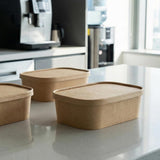 PakMax 1000ML Kraft Paper Rectangular Bowl - KPRB-1000-120