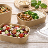 PakMax 750ML Kraft Paper Rectangular Bowl - KPRB-650-120