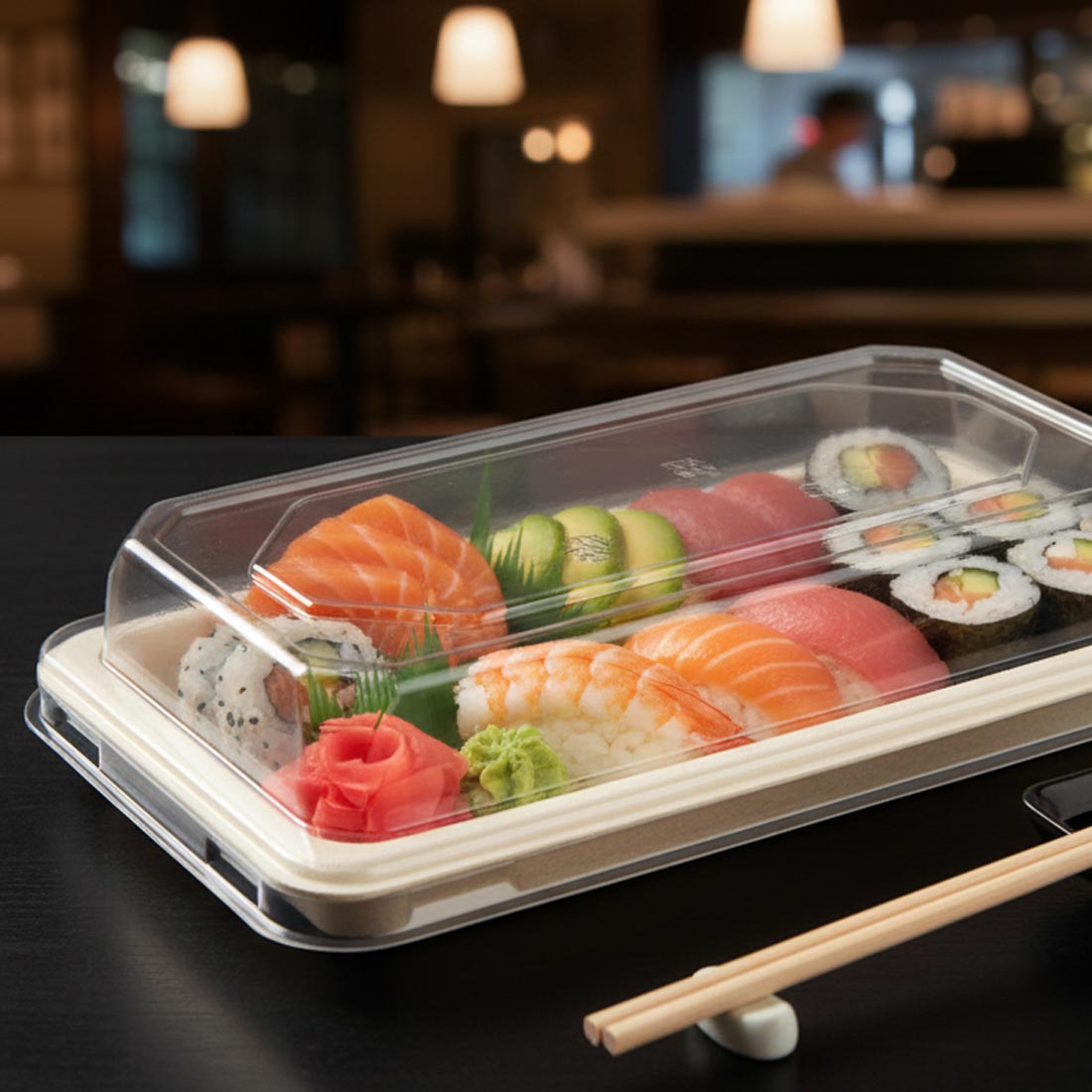 PakMax PET Lid for Sushi Tray ST-15 - ST-15-LID