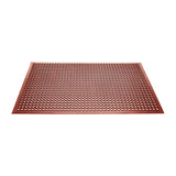 EDLP - Jantex Rubber Grease-resistant Anti-Fatigue Mat Red 0.9x1.5m