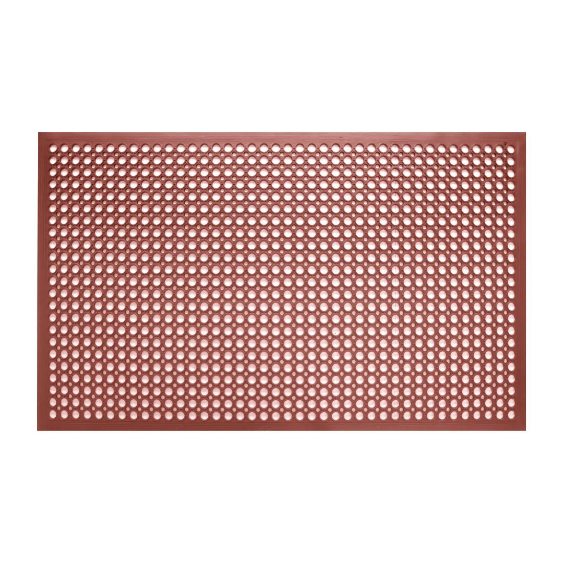 EDLP - Jantex Rubber Grease-resistant Anti-Fatigue Mat Red 0.9x1.5m