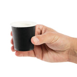 Fiesta Recyclable Espresso Cups Single Wall Black - 114ml 4oz (Box 1000)