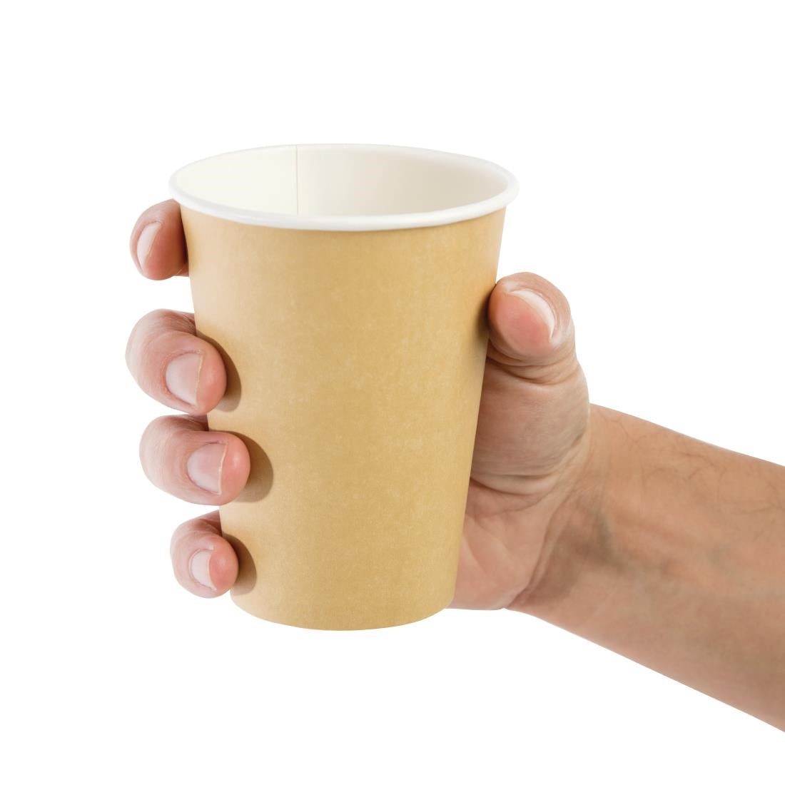 Fiesta Recyclable Hot Cups Single Wall Kraft - 340ml (12oz) (Box 1000)