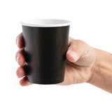 Fiesta Recyclable Hot Cups Single Wall Black - 228ml (8oz) (Box 1000)