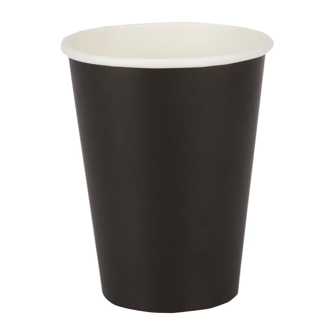 Fiesta Recyclable Hot Cups Single Wall Black - 340ml (12oz) (Sleeve 1000)