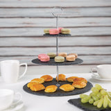 Olympia Slate Etagere - 3 Tier 300mm dia