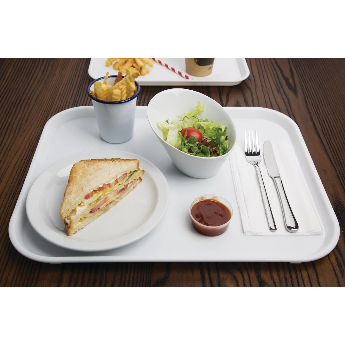 Olympia Kristallon Foodservice Tray White - 350x450mm 13 3/4x 17 7/10"