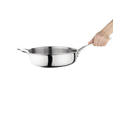 Vogue Tri Wall Saute Pan - 280mm 4Ltr 133fl oz