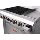 Thor 4 Burner Oven with 12" Griddle with flame failure - NG