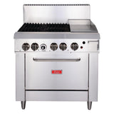 Thor 4 Burner Oven with 12" Griddle with flame failure - NG