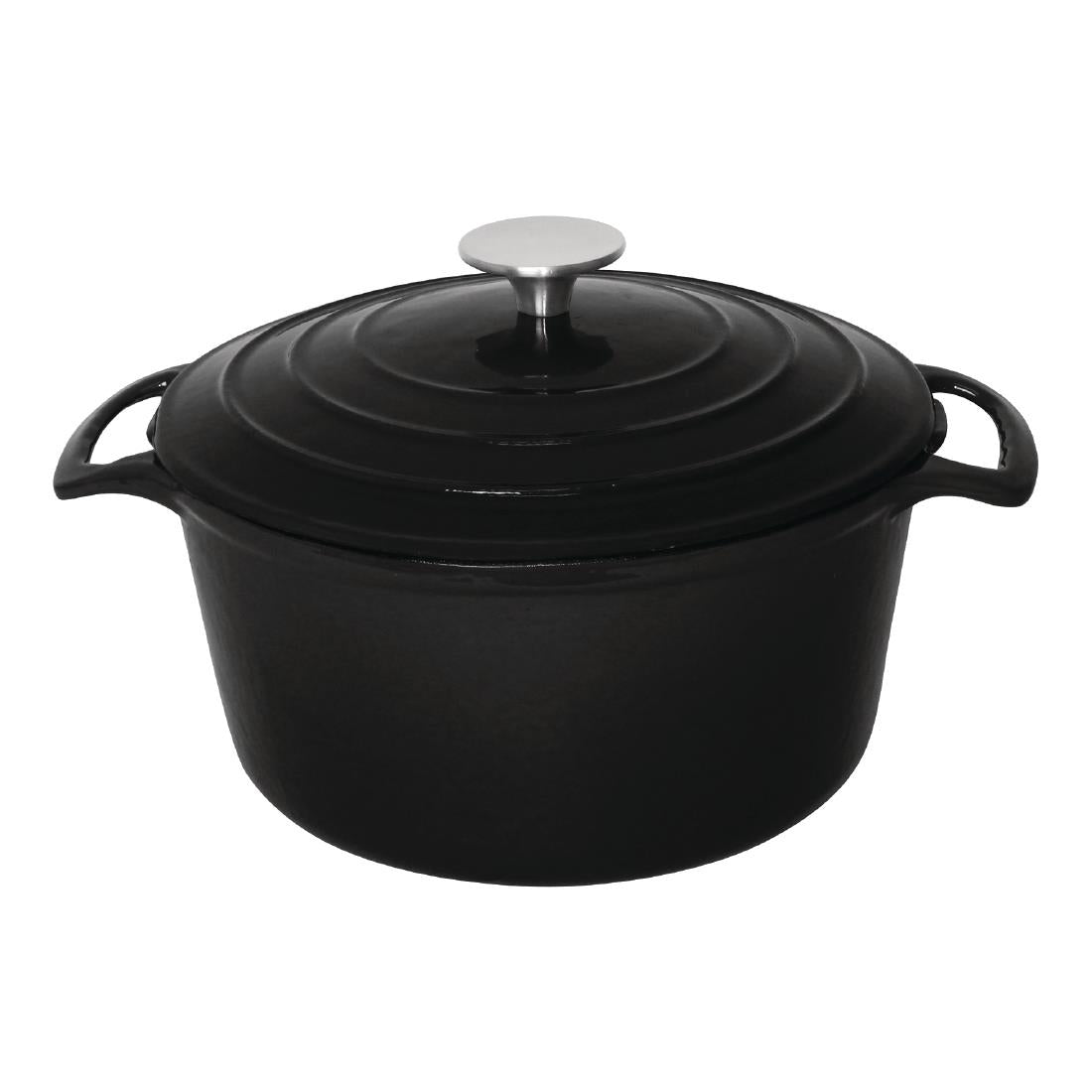 Vogue Round Casserole Black - 235mm 4Ltr 135.2fl oz