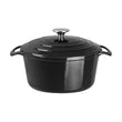 Vogue Round Casserole Black - 205mm 3 1/5Ltr 108fl oz