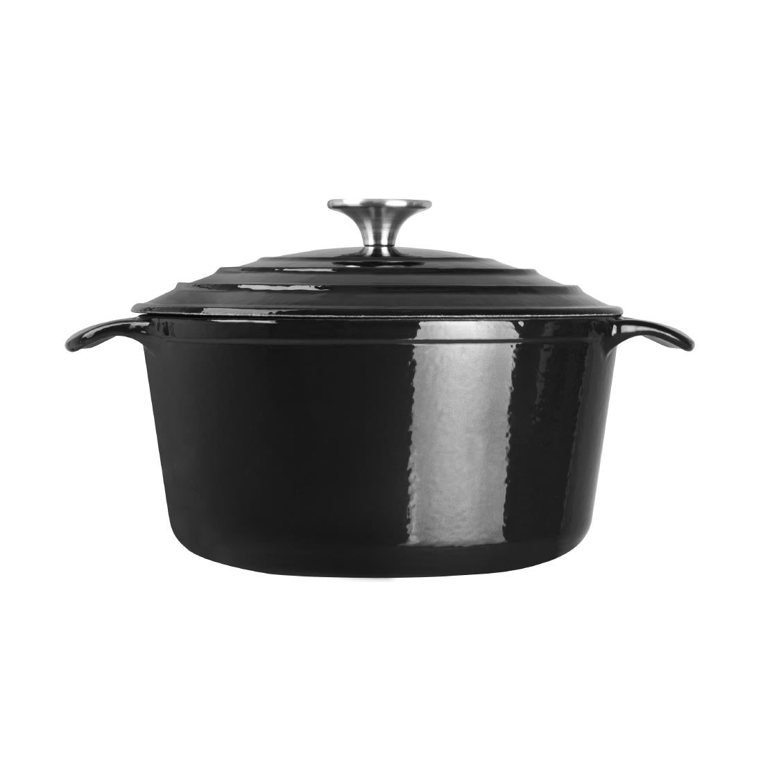 Vogue Round Casserole Black - 205mm 3 1/5Ltr 108fl oz