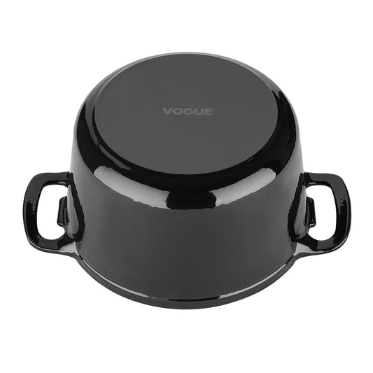 Vogue Round Casserole Black - 205mm 3 1/5Ltr 108fl oz