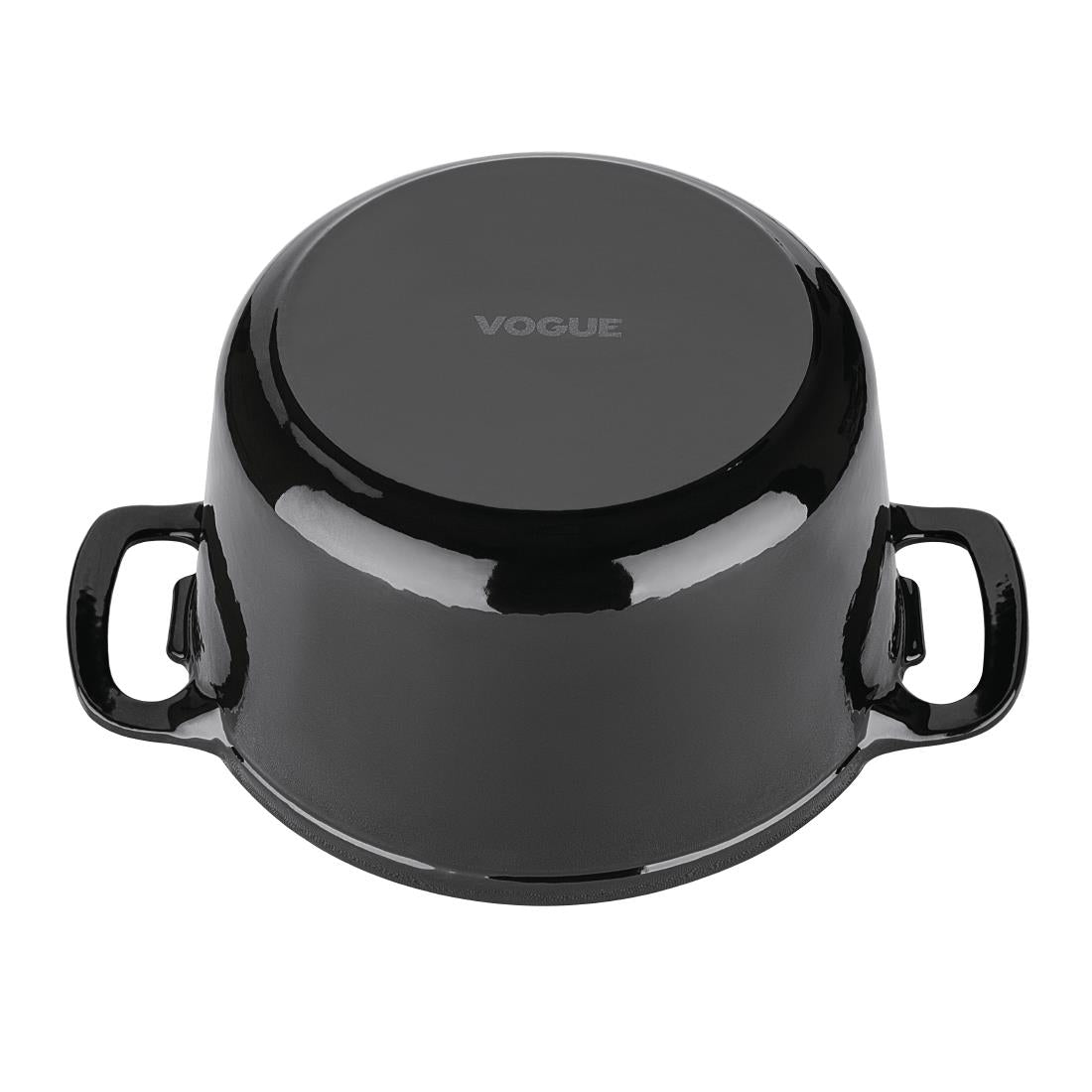 Vogue Round Casserole Black - 235mm 4Ltr 135.2fl oz