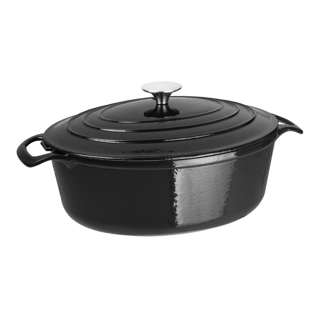 Vogue Oval Casserole Black - 110x243x295mm 5Ltr 169fl oz