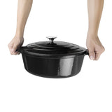 Vogue Oval Casserole Black - 110x243x295mm 5Ltr 169fl oz