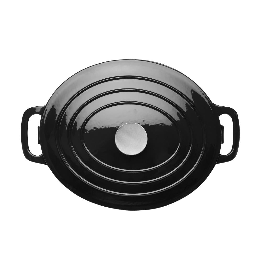 Vogue Oval Casserole Black - 110x243x295mm 5Ltr 169fl oz