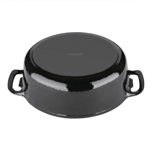 Vogue Oval Casserole Black - 110x243x295mm 5Ltr 169fl oz