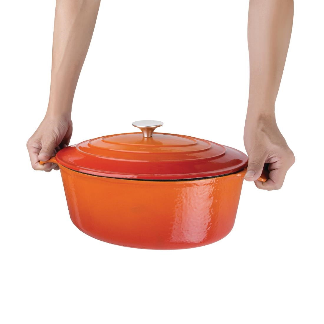 Vogue Oval Casserole Orange - 110x243x295mm 5Ltr 169fl oz