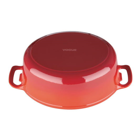 Vogue Oval Casserole Red - 110x243x295mm 5Ltr 169fl oz