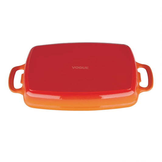 Vogue Rectangular Dish Orange - 55x390x235mm 2 3/4Ltr 94 1/2fl oz