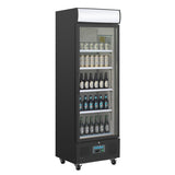 Polar G-Series Upright Display Fridge Black - 368Ltr