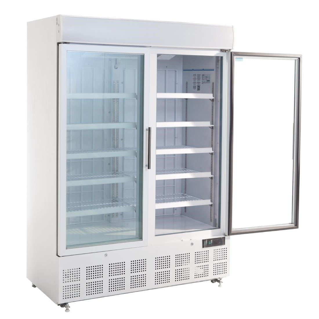 Polar G-Series Upright Display Freezer White - 920Ltr