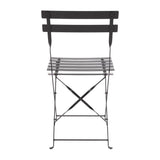 Bolero Black Pavement Style Steel Folding Chairs (Pack 2)